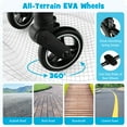 thumbnail image 7 of Infans Portable Baby Stroller One-Hand Fold Pushchair W/ Aluminum Frame Blue, 7 of 7
