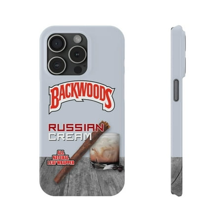 iPhone Slim Case Backwoods Russian Cream White Black Woods Vanilla Flavor - iPhone 15 Pro