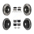 thumbnail image 1 of Transit Auto Front Rear Coated Drilled Slotted Disc Brake Rotors and Ceramic Pads Kit for Car 2017 Subaru BRZ Limited Premium Without Brembo Brakes KDC-101221, 1 of 11