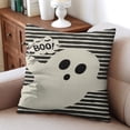 thumbnail image 3 of Happy Halloween Throw Pillow Covers Spider Bat Pillow Cover Sofa Bed Throw Cushion Cover for Living Room Decoration,20x20 Inch (2Pcs), 3 of 6