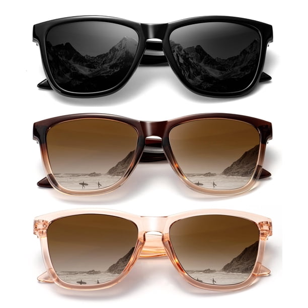 Lentes de Sol QALLY para Mujer, Cuadrados a la Moda, Polarizados UV400
