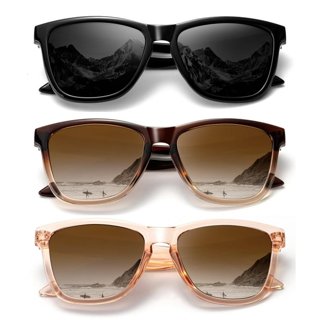 Lentes de Sol QALLY para Mujer, Cuadrados a la Moda, Polarizados UV400