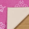 thumbnail image 3 of Disney Princess Crown Pink Printed Polyester Easy-Care Youth Indoor Area Rug, 32x46, 3 of 5