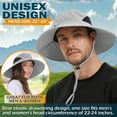 thumbnail image 3 of Women's/Men's Sun Hat, UPF50+ Wide Brim Bucket Hat Waterproof for Garden Beach Park Safari Travel/Light Grey, 3 of 9
