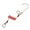 Red, variant on Stainless Steel Double Reef Hook with Spirals Coil Lanyard Light Weight Double Head Dives Reef Rafting Hooks Easy to Use