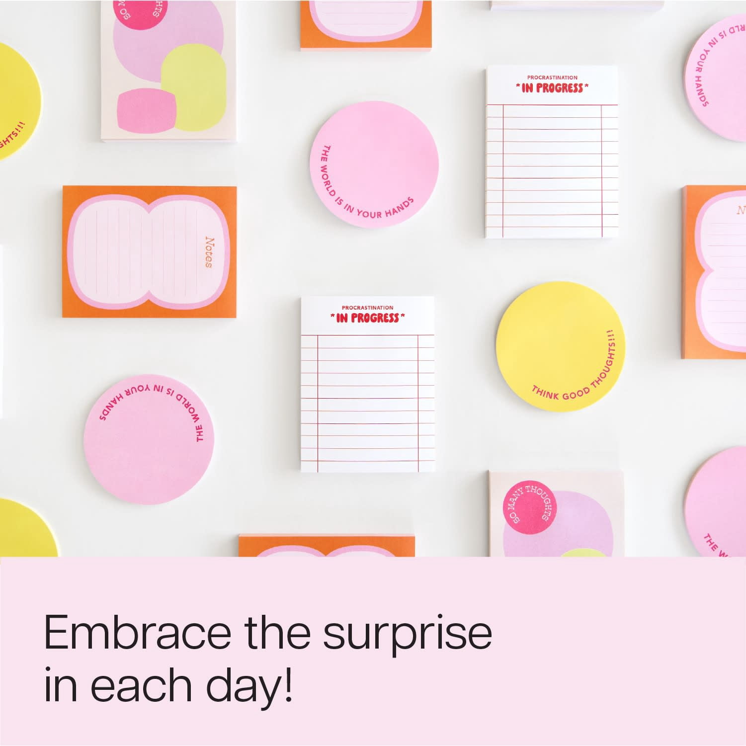 Post-it Circle Notes, Pink and Yellow, 2.9 in x 2.9 in, 2 pads