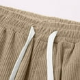 thumbnail image 6 of Zimjoy Beige Joggers Pants for Men Big and Tall Casual Corduroy Sweat Pants Loose Fit Elastic Waist Wide Leg Joggers Clothing with Pockets, Beige M, 6 of 7