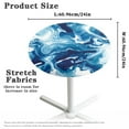 thumbnail image 6 of SEANATIVE Round Table Cloths Pack of 4 Fitted Spandex Cocktail Table Top Cover Table Topper Cap Round Picnic Table Cloth with Elastic Edged Tablecloth for 24" Round Tables, Blue Marble, 6 of 7