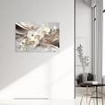 thumbnail image 2 of ZHONGYUTONG White Orchid Wall Art Abstract White Canvas Flower Pictures Wall Decor Modern Floral Painting for Bedroom Decor Framed (28.00" x 42.00"), 2 of 5