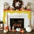 thumbnail image 4 of Btomtd 170cm Artificial Maple Leaf Vines Rattan Garland Halloween Thanksgiving Field Decor Home with Faux Leaves, Yellow, 4 of 7