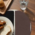 thumbnail image 3 of Brown Black Round 13 Inch Placemats Set of 8, Modern Abstract Art Farmhouse Striped HeatResistant Non Slip Place Mats for Dining Table, Wipeable Braided Kitchen Table Mats for Housewarming, 3 of 9