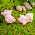 thumbnail image 3 of SPRING PARK 7Pcs Miniature Pig Figures Animal Figurines Toys Lucky Piggies Cake Topper Decorations Resin DIY Craft Project Decor, 3 of 7