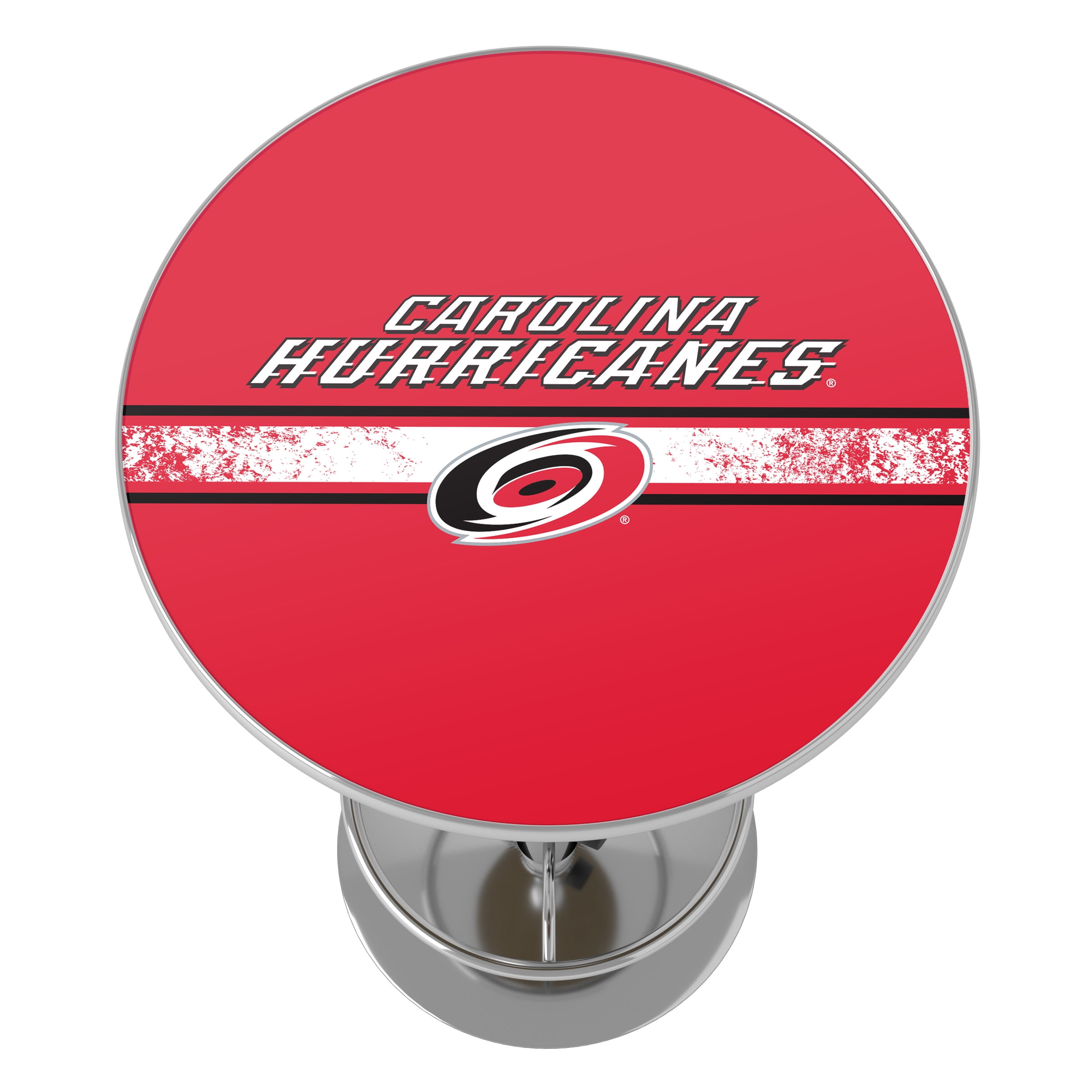 Carolina Hurricanes Logo Bar Table with Adjustable Footrest and Acrylic Top