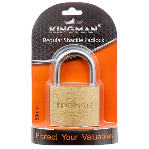 New 363134 Kingman Brass Padlock 50Mm W / Copper Core (12Pack) Locks