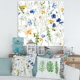 thumbnail image 2 of Designart ' Wildflowers Clover Bell and Chamomile II ' Traditional Canvas Wall Art Print, 2 of 4