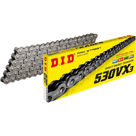 D.I.D 530VX3 X-Ring Series Chain, 104 Links - Natural