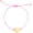 Pink Cord, variant on 14k Yellow Gold Personalized Custom Engraved Initial Heart Charm Tag Adjustable Black Cord Friendship Bolo Bracelet, Extendable 9.25 Inch