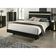thumbnail image 5 of Miekor Furniture Modern Black 3pc Bedroom Set Eastern King Size Bed w LED 2x Nightstands Mattress Ready Furniture Acrylic Trim 55837, 5 of 12