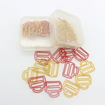 WHAMVOX 20 Pcs Cute Paper Clip File Clips Office 3.5X3.5X0.1CM