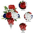 thumbnail image 6 of Mainstays 20.5in Outdoor Artificial Peony Flowers in Vase, Red, White and Blue Color., 6 of 8