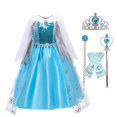 thumbnail image 1 of Vestido de princesa Frozen para niñas, disfraz de reina de la nieve, fiesta de Elsa, tul con lentejuelas Fivean unisex, 1 of 2