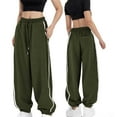 thumbnail image 2 of hotojiny Women's Plus Size Sweatpants Loose Wide Leg Lounge Pants High Waist Drawstring Baggy Workout Athletic Trousers with Pockets, 2 of 6