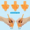 thumbnail image 4 of Uxcell 6 Pcs 2 Fingers Handwriting Pencil Grippers, Orange, 4 of 6