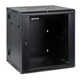 thumbnail image 2 of AEONS 12U Professional Wall Mount Server Cabinet Enclosure Double Section Hinged Swing Out 19-Inch Server Network Rack Locking Glass Door 22-Inches Deep Black (Fully Assembled), 2 of 4