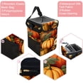thumbnail image 2 of Thanksgiving Pumpkin Car Trash Can Mini Trash Can, Foldable with Lid, Leak-Proof, Hanging Storage Bag, 2 of 6