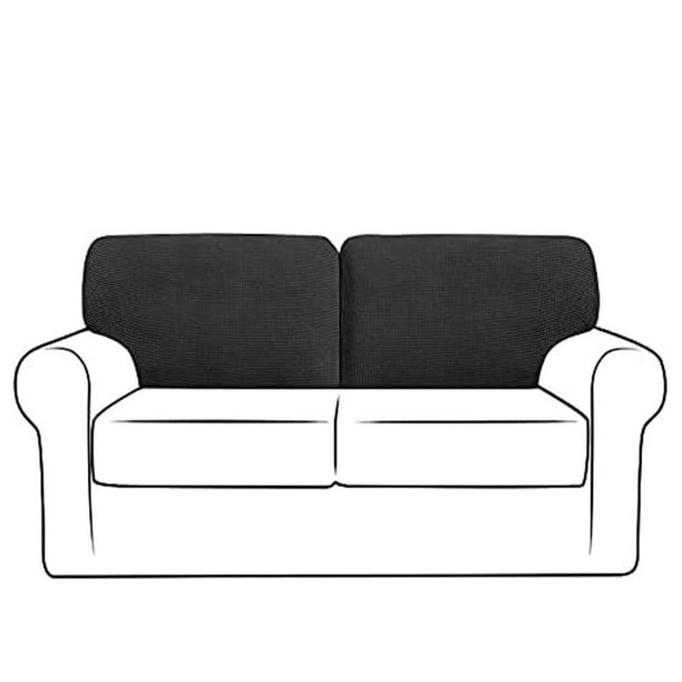 relayinert 2piece Stylish And Comfortable Sofa Back T Cushion Cover For Comfort Universal Fit Couch Back Cover black