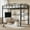 black, variant on Space-Saving Heavy Duty Loft Bed Frame – Twin Size Metal Bed with Arched Guardrail, Safety Ladder, Sturdy Steel Slats, Minimalist Modern Style – No Box Spring Needed – Matte Gray, TWIN Size