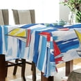 thumbnail image 5 of Yayeee Tablecloths 54" x 72" Rectangle Wrinkle Resistant Party Table Cover, Orange Sailboats, 5 of 8