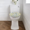 thumbnail image 2 of SEANATIVE Lemon Toilet Seat Covers for Bathroom Toilet Lid Cover Elongated Oval Round Toilet Seat Lid Cover Oblong Soft Fabric Toilet Seat Cover, Soft and Absorbent, 2 of 6