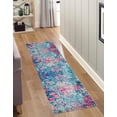 thumbnail image 4 of Unique Loom Jardin Collection Area Rug - Ivy (2' 7" x 10' Runner Blue/Beige), 4 of 7