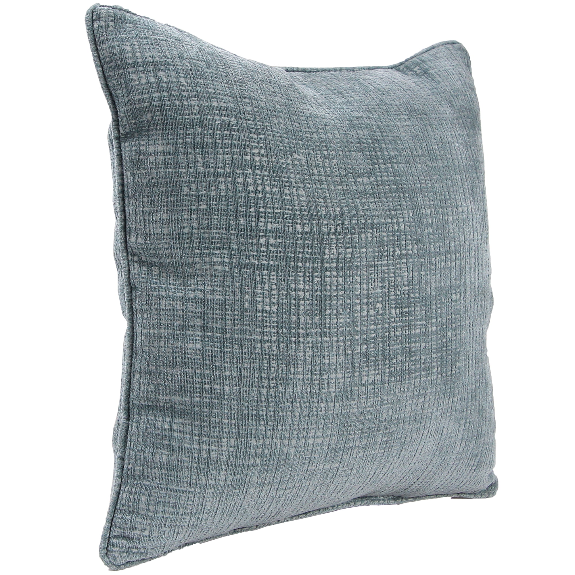 Jordan Manufacturing 18" x 18" Hatched Sage Solid Square Decorative Throw Pillow with Welt