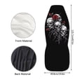thumbnail image 7 of Yuyamidu Halloween Skull Rose Car Seat Covers 2 Pcs Universal Front Car Seats Breathable Stretch Polyester Fabric Cover Easy Installation Suitable for Cars, SUV and Trucks, 7 of 7