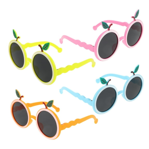 OUNONA  4 Pcs Tropical Sunglasses Lightweight Party Orange