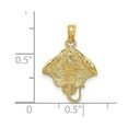 thumbnail image 2 of 14k Gold Stingray 2-d Charm 20x15.15mm Wide 2.15mm Thick Pendant Necklace for Women - 1.1 Grams, 2 of 2