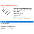 thumbnail image 2 of Front and Rear Shock Absorber Set 4 Piece - Compatible with 1974 - 1987 Buick Regal 1975 1976 1977 1978 1979 1980 1981 1982 1983 1984 1985 1986, 2 of 2