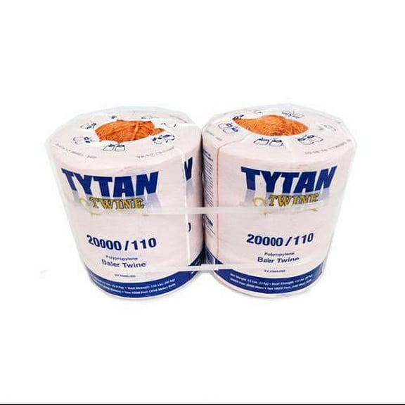 Tytan International PBT20110TONBP 20,000 ft. Orange Baler Twine, Pack - 2