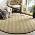 thumbnail image 3 of SAFAVIEH Natural Fiber Maisy Solid Area Rug, Natural/Dark Brown, 6' x 6' Round, 3 of 9