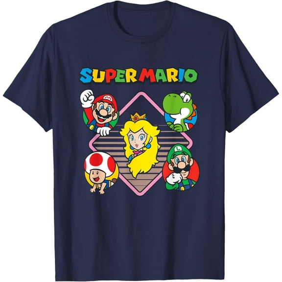 Gildan Super Mario Bros Vintage Princess Peach & Friends T-Shirthot Trend Vintage Birrthday Gifts