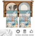 thumbnail image 5 of Vintage Blue Coastal Kitchen Towels Set of 1, Summer Beach Starfish Shell Coral Nautical Absorbent Dish Towels for Kitchen, Microfiber Hand Towel, Quick Drying Tea Towel for Cleaning Dishcloths, 5 of 7
