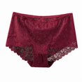 thumbnail image 4 of Sakmal Ladies Underwear Panties Plus Size Briefs Panties Red Stretch Womens Underwear L, 4 of 5