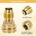thumbnail image 6 of 12 Feet Propane Tank Extension Hose with Gauge, Include Tank Adapter Converts POL 100 lb Propane Tank to QCC1 for Gas Grill, Heater and Propane Appliances$$, 6 of 8