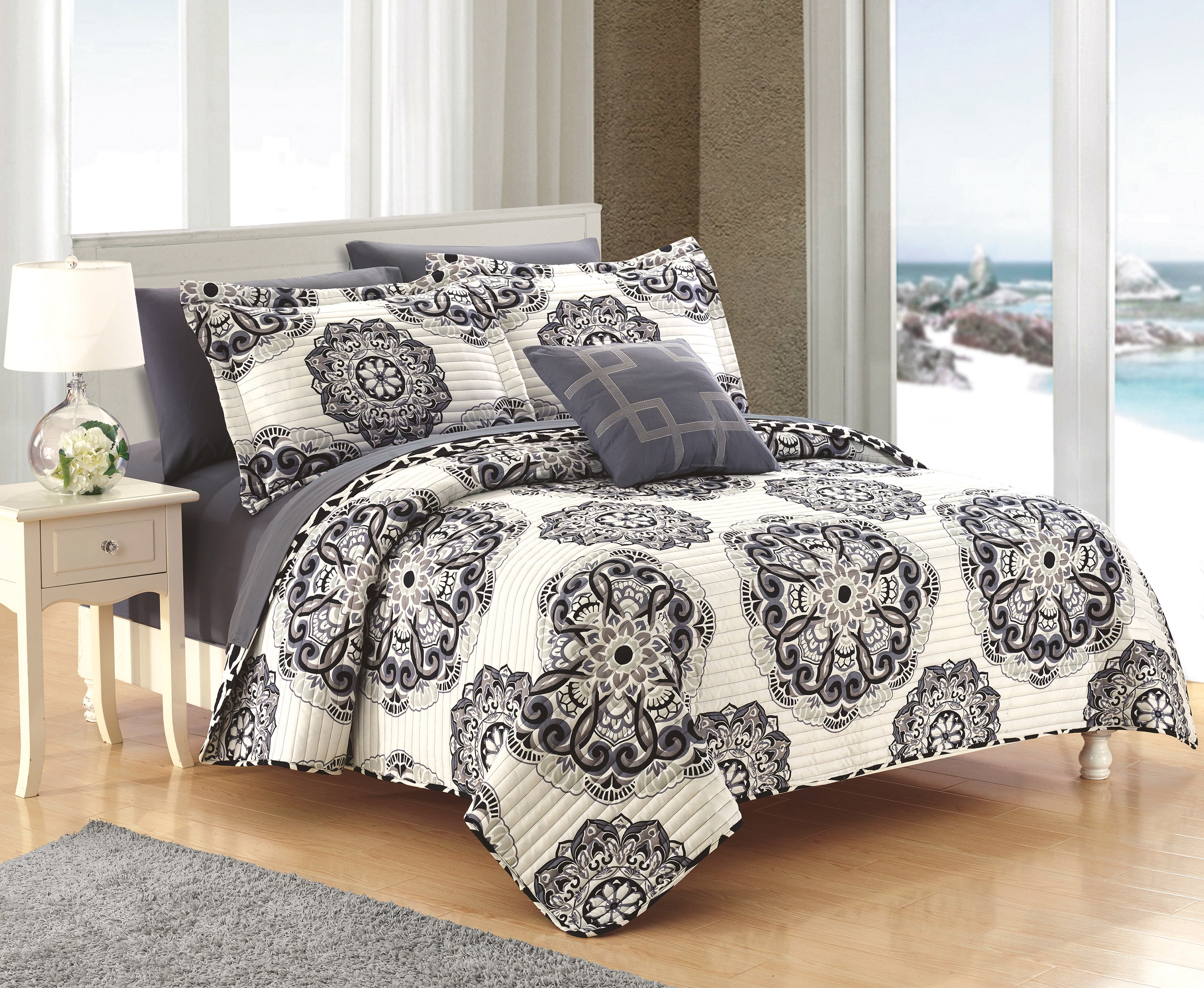 230x230 CM Queen Size Reversible Flower Winter Quilt Comforter Duvet 2 type X9O7 