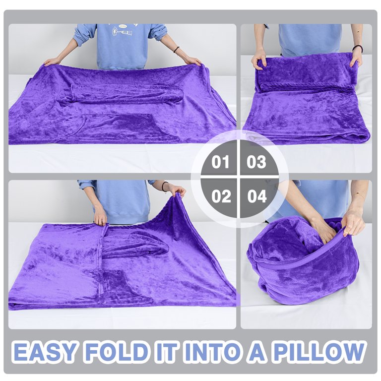 How To Fold A Blanket Into A Pillow