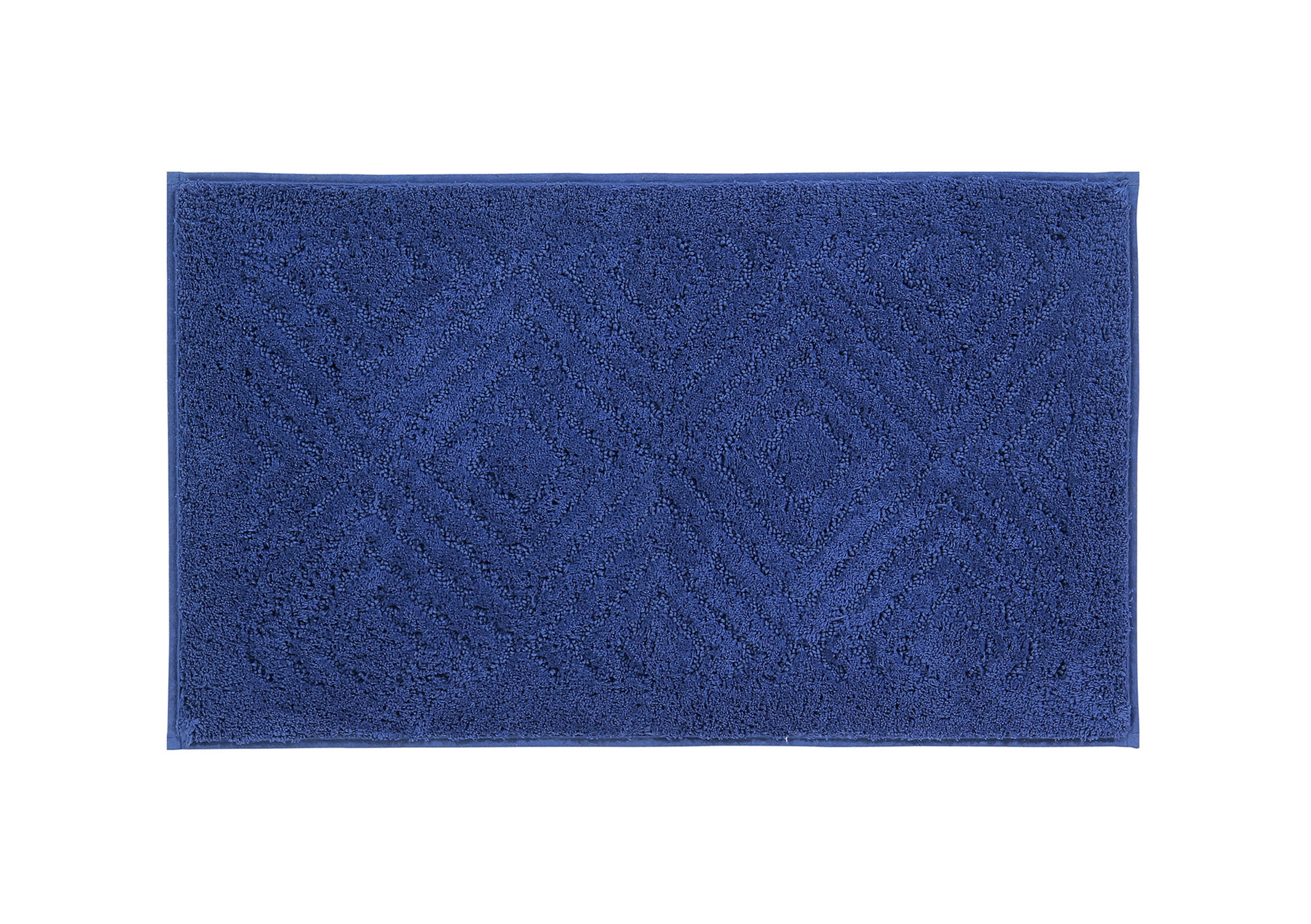 Better Trends Trier Blue Cotton Bath Rug, 20" x 30"