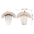 thumbnail image 2 of 1 Pc Women Peacock Style Hair Insert Comb for Straight Thick Wavy Hair White Alloy Rhinestone, 2 of 3