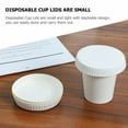 thumbnail image 3 of 50 Pcs Disposable Paper Cup Lid Coffee Mug with Espresso Cups Glass Lids Travel Drinking Covers White, 3 of 6